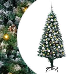 vidaXL Brad de Craciun artificial Verde 180 cm PVC si Otel si Plastic GartenMobel Dekor (3396263)