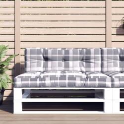 vidaXL Perne pentru paleti, 2 buc. gri, tesatura, model cu carouri GartenMobel Dekor (360747)