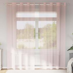 vidaXL Perdele Voile cu Oelii 2 buc Roz deschis 140x225 cm GartenMobel Dekor (4102085)
