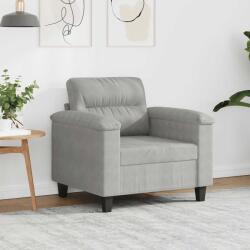 vidaXL Fotoliu canapea, gri deschis, 60 cm, textil microfibra GartenMobel Dekor (359550) Canapea