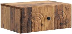 vidaXL Noptiera suspendata cu sertar, lemn vechi, 49 x 34, 5 x 20 cm (898121)