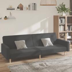 vidaXL Canapea extensibila cu 2 locuri, gri închis, textil GartenMobel Dekor (375728) Canapea