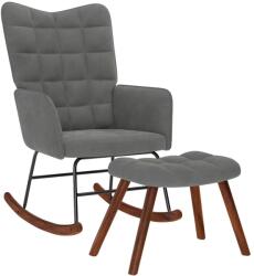 vidaXL Balansoar cu scaun gri închis, catifea GartenMobel Dekor (4016844) Balansoar