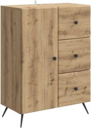 vidaXL Bufet Stejar Artizanal 66 x 34, 5 x 90 cm Lemn prelucrat GartenMobel Dekor (895554) Comoda