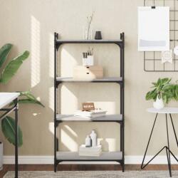 vidaXL Biblioteca cu 4 niveluri gri sonoma 60x30x120 cm lemn prelucrat GartenMobel Dekor (837655) Biblioteca
