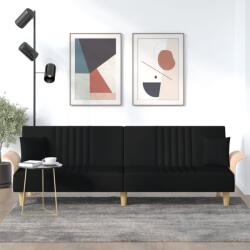 vidaXL Canapea extensibila cu cotiere, negru, textil GartenMobel Dekor (351889) Canapea