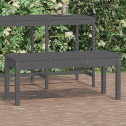 vidaXL Banca de gradina, gri, 109x44x45 cm, lemn masiv de pin GartenMobel Dekor (824006)