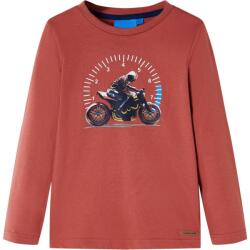 vidaXL Tricou cu maneci lungi pentru copii, henna, 116 GartenMobel Dekor (12651)