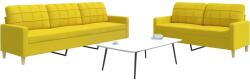 vidaXL Set de canapele, 2 piese, galben deschis, textil GartenMobel Dekor (3278324) Canapea