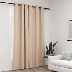 vidaXL Perdea opaca, aspect panza, cu ocheti, bej, 290x245 cm GartenMobel Dekor (321211)