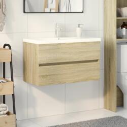 vidaXL Set mobilier de baie, 2 piese, ceramica si lemn prelucrat GartenMobel Dekor (3307663)