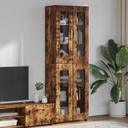 vidaXL Bufet FLORIN Stejar fumuriu 60 x 35 x 182 cm Lemn compozit GartenMobel Dekor (3397909)