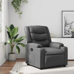 vidaXL Fotoliu rabatabil, gri, piele ecologica GartenMobel Dekor (374122)