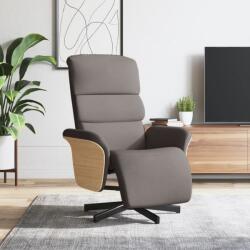 vidaXL Fotoliu rabatabil cu suport de picioare, gri taupe, textil GartenMobel Dekor (356606)