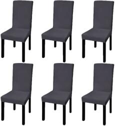 vidaXL Huse de scaun elastice drepte, 6 buc. , antracit GartenMobel Dekor (131422)