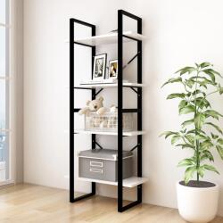 vidaXL Biblioteca cu 4 rafturi, alb, 60x30x140 cm, lemn masiv de pin GartenMobel Dekor (806443) Biblioteca