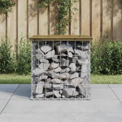 vidaXL Banca gradina, design gabion, 43x44x42 cm, lemn pin impregnat GartenMobel Dekor (834337)