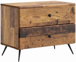 vidaXL Noptiera cu 2 sertare, aspect lemn vechi, 62 x 34, 5 x 47, 5 cm (895473)