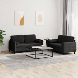 vidaXL Set canapea cu perne, 2 piese, roz, catifea GartenMobel Dekor (3201999) Canapea