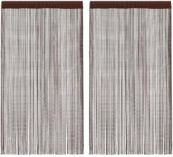 vidaXL Draperii cu franjuri, 2 buc. , 140 x 250 cm, maro GartenMobel Dekor (132411)
