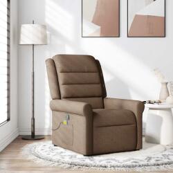 vidaXL Fotoliu de masaj rabatabil, maro, material textil GartenMobel Dekor (4015650)