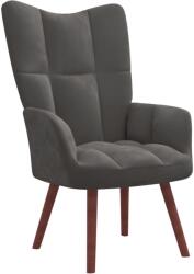 vidaXL Scaun de relaxare, gri închis, catifea GartenMobel Dekor (328052)