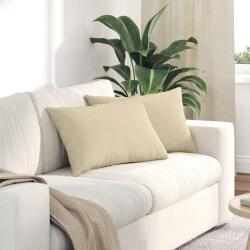 vidaXL Perne pentru canapea 2 pcs Crem 40 x 60 cm tesatura GartenMobel Dekor (42013660)