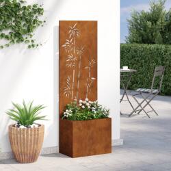 vidaXL Ghiveci de Gradina cu Panou Decorativ Ruginit 50 x 140 cm GartenMobel Dekor (876454)