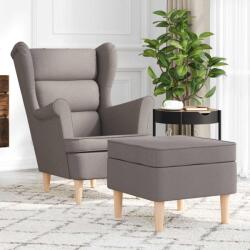 vidaXL Fotoliu cu taburet pentru picioare, gri taupe, material textil GartenMobel Dekor (3307995)