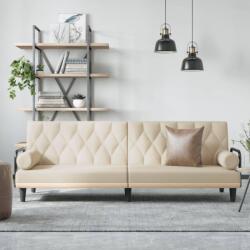 vidaXL Canapea extensibila cu cotiere, crem, material textil GartenMobel Dekor (351940) Canapea