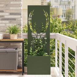 vidaXL Ghiveci de Gradina cu Panou Decorativ Olivengrønn 50 x 140 cm GartenMobel Dekor (876486)