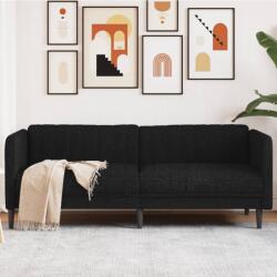 vidaXL Canapea, 2 locuri, negru, material textil GartenMobel Dekor (372615) Canapea