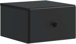 vidaXL Noptiera suspendata cu sertar, neagra, 34, 5 x 33 x 20 cm, vidaXL (899107)