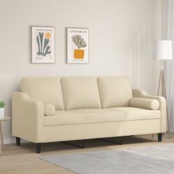 vidaXL Canapea cu 3 locuri cu pernute, crem, 180 cm, textil GartenMobel Dekor (3200855) Canapea
