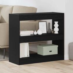 vidaXL Dulap pentru carti Stejar negru 80 x 30 x 72 cm Lemn compozit GartenMobel Dekor (862720) Biblioteca