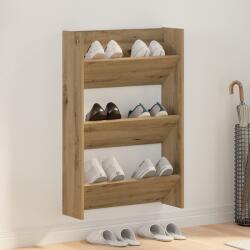vidaXL Dulapuri pentru pantofi de perete cu raft Altele stejar artizanal GartenMobel Dekor (875148) Pantofar