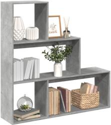 vidaXL Biblioteca/separator 3 niveluri gri beton 123x29x123 cm lemn GartenMobel Dekor (857988) Biblioteca