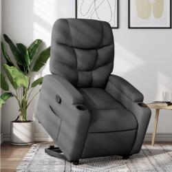 vidaXL Fotoliu rabatabil cu ridicare pe verticala, gri închis, textil GartenMobel Dekor (3204597)