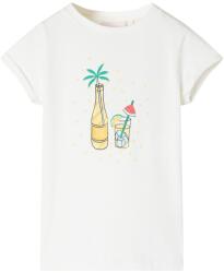 vidaXL Tricou pentru copii, ecru, 128 GartenMobel Dekor (11492)