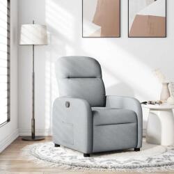 vidaXL Fotoliu rabatabil, gri deschis, material textil GartenMobel Dekor (4015522)