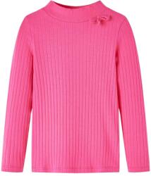 vidaXL Tricou de copii cu maneci lungi, tricot cu nervuri, roz aprins, 116 GartenMobel Dekor (13841)