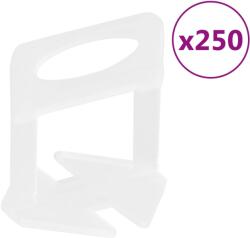 vidaXL Cleme de nivelare a placilor 250 buc. 1 mm GartenMobel Dekor (155270)