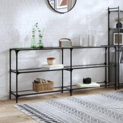 vidaXL Masuta de cafea blat din sticla transparenta 194, 5x30x81cm otel GartenMobel Dekor (846034)