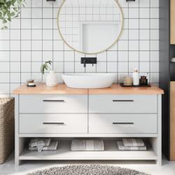 vidaXL Blat de baie, maro deschis, 160x50x(2-4) cm, lemn masiv tratat GartenMobel Dekor (3156157)
