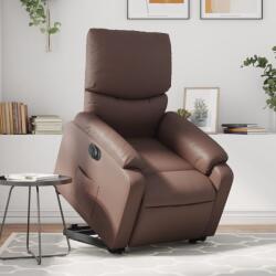 vidaXL Fotoliu rabatabil electric cu ridicare, maro, piele ecologica GartenMobel Dekor (3204902)