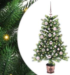 vidaXL Brad de Craciun cu 150 LED cu suport Verde 90 cm PE GartenMobel Dekor (3396302)