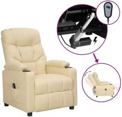vidaXL Fotoliu rabatabil electric, crem, material textil GartenMobel Dekor (3098824)