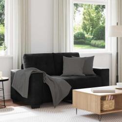vidaXL Canapea loveseat neagra 160x77x82 cm catifea GartenMobel Dekor (4105115) Canapea