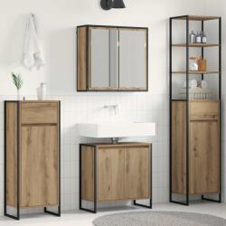 vidaXL Set de mobilier pentru baie Stejar Artizanal Lemn compozit GartenMobel Dekor (3403057)