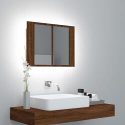 vidaXL Dulap cu oglinda & LED stejar maro 60x12x45 cm lemn compozit GartenMobel Dekor (822843)